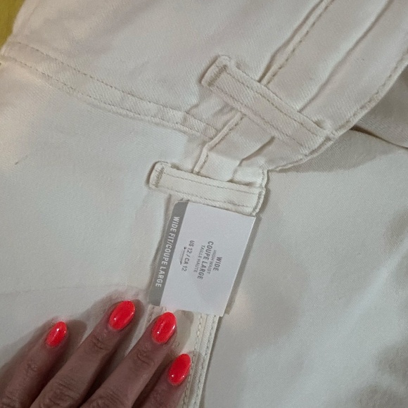 HM white wide leg jeans  nwt - Picture 3 of 4
